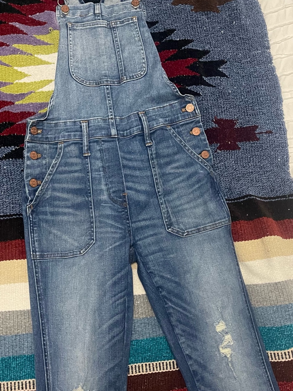 Madewell Distressed Overalls